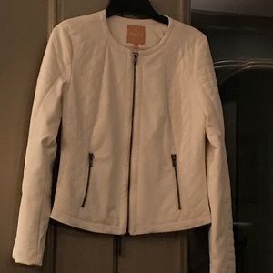 NWT off-white leather blazer